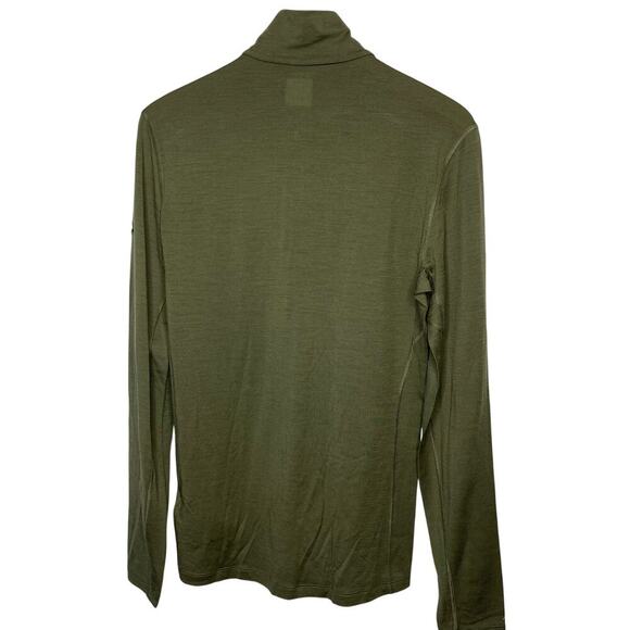 Icebreaker Merino 200 Oasis Long Sleeve Half Zip Base Layer Top Green Small New - Picture 6 of 16